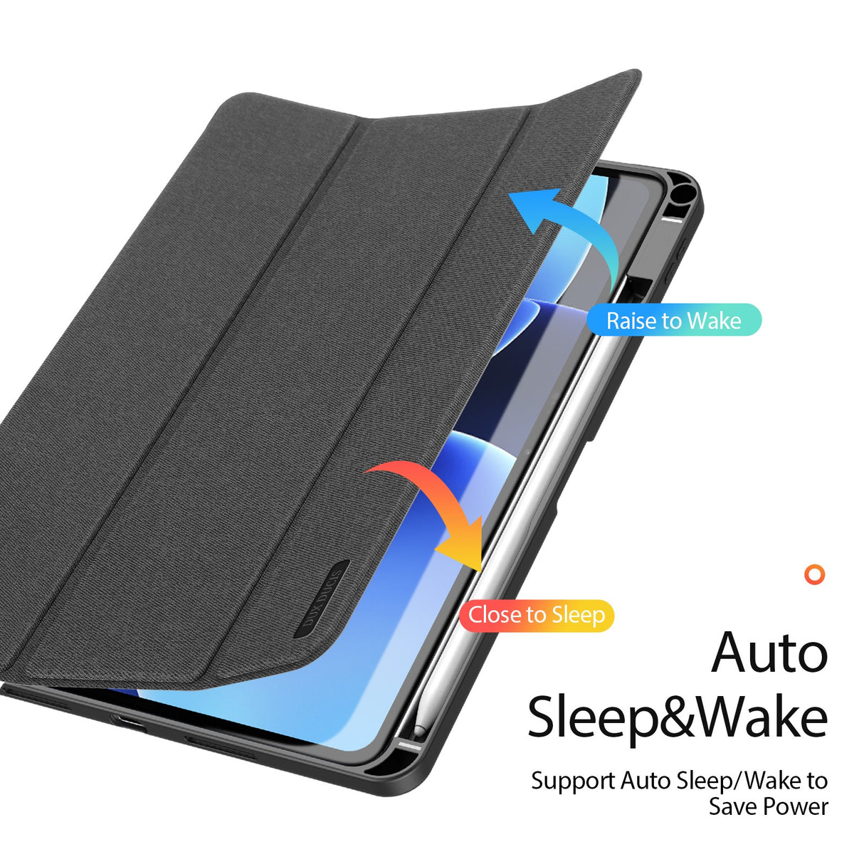 Xiaomi Pad 8 / 8 Pro / 7 / 7 Pro DUX DUCIS Tri-Fold Kunstskinn Flip Deksel - Svart