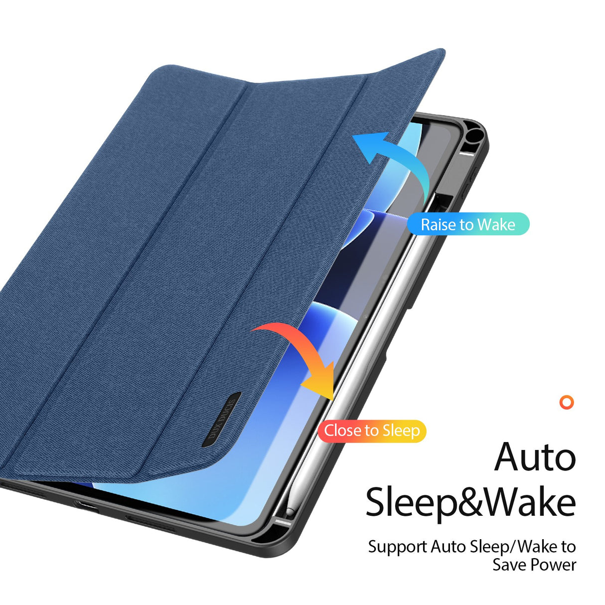 Xiaomi Pad 8 / 8 Pro / 7 / 7 Pro DUX DUCIS Tri-Fold Kunstskinn Flip Deksel - Blå