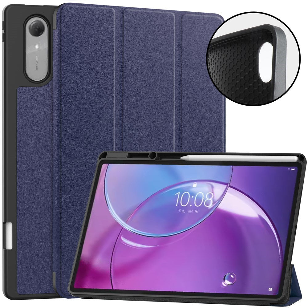 Lenovo Idea Tab Pro (2. Gen.) 13" EIDERWOOD Kunstskinn Flip Deksel m. Stativfunksjon & Pencil Holder - Blå