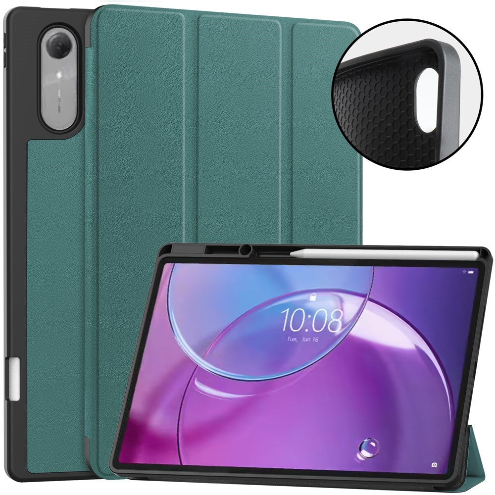 Lenovo Idea Tab Pro (2. Gen.) 13" EIDERWOOD Kunstskinn Flip Deksel m. Stativfunksjon & Pencil Holder - Grønn