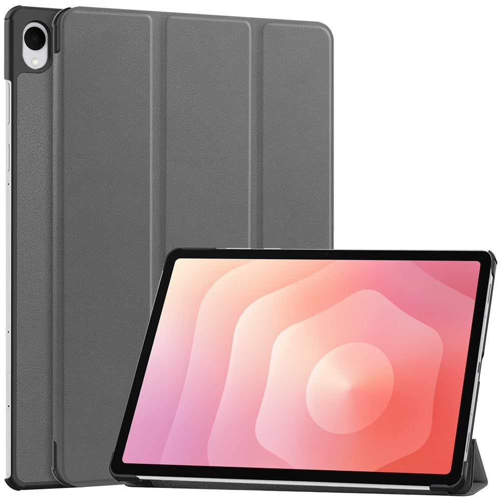 Samsung Galaxy Tab S12+ (Plus) EIDERWOOD Kunstskinn Deksel med Stativfunksjon - Grå