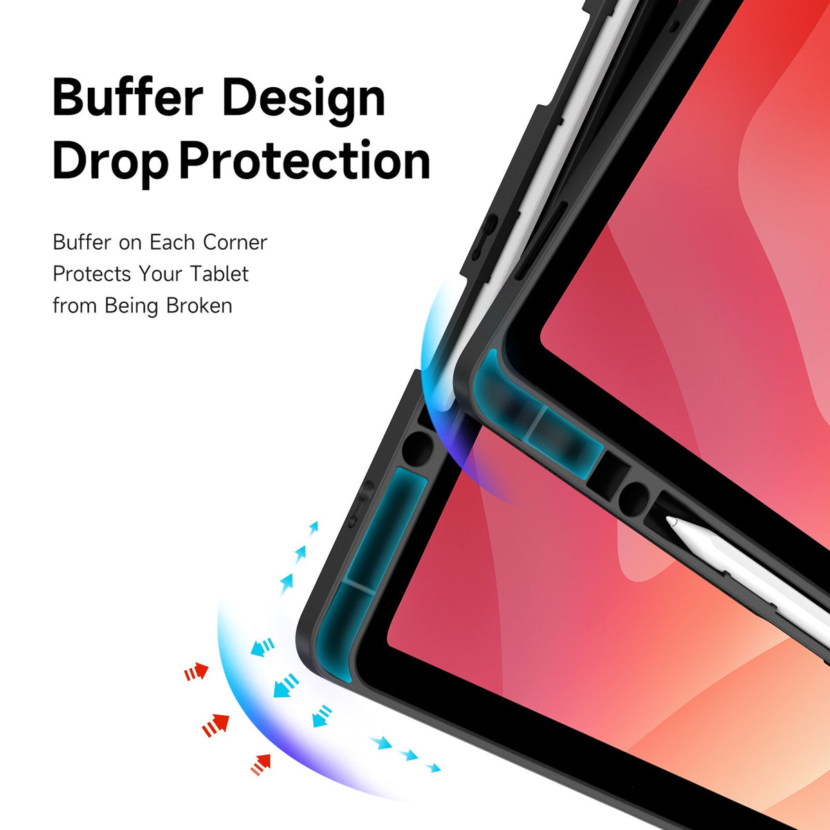 Samsung Galaxy Tab S12+ (Plus) DUX DUCIS Origami Hybrid Kunstskinn Flip Deksel - Svart