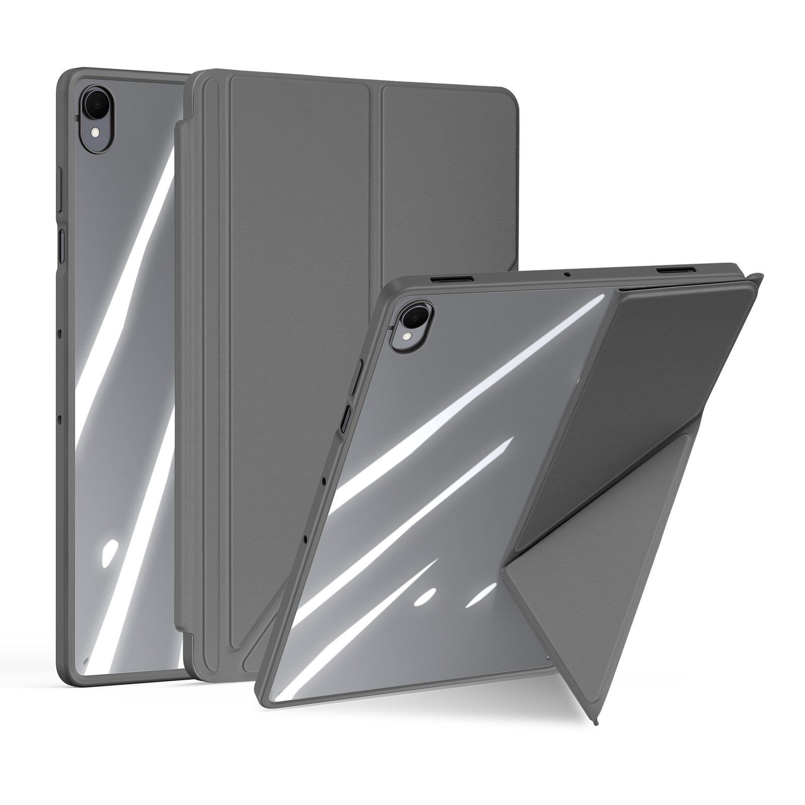 Samsung Galaxy Tab S12+ (Plus) DUX DUCIS Origami Hybrid Kunstskinn Flip Deksel - Grå