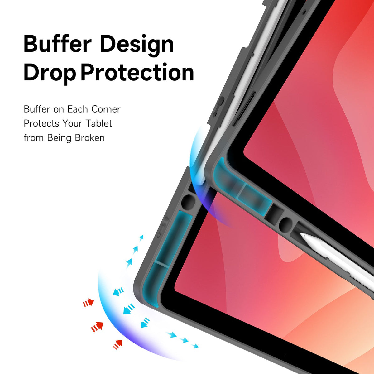 Samsung Galaxy Tab S12+ (Plus) DUX DUCIS Origami Hybrid Kunstskinn Flip Deksel - Grå