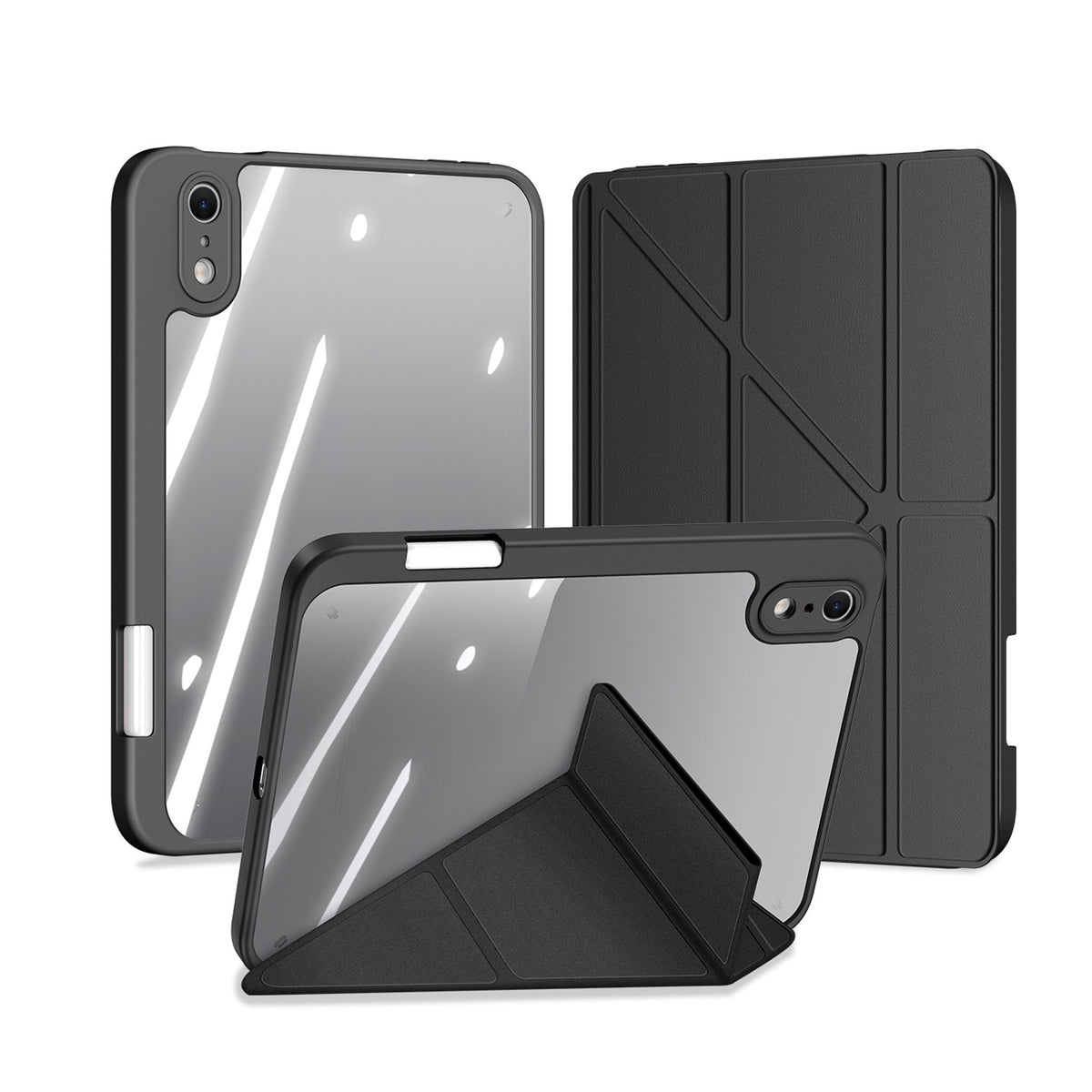 iPad Mini (2026) 8. Gen. DUX DUCIS MAGI Origami Hybrid Flip Deksel m. Ståfunksjon - Svart