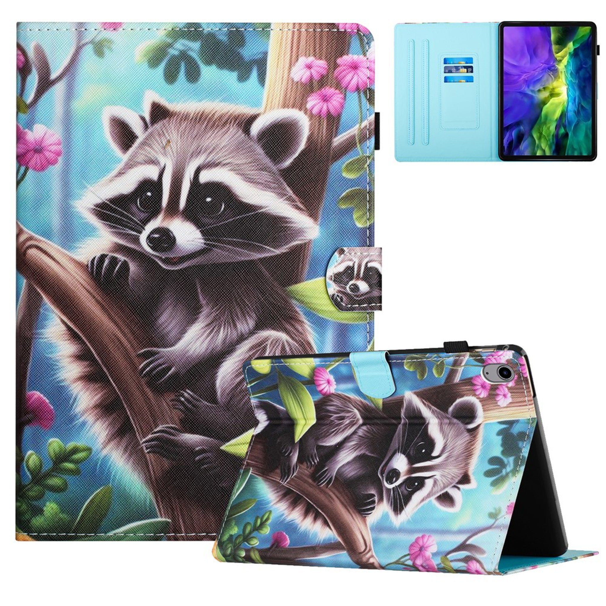 iPad Mini (2026) 8. Gen. EIDERWOOD Kunstskinn Flip Deksel m. Kortholder - Vaskebjørn