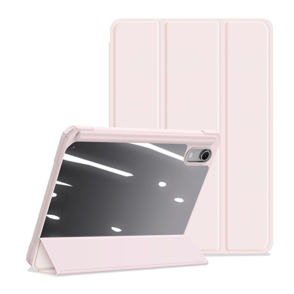 iPad Mini (2026) 8. Gen. DUX DUCIS TOBY Tri-Fold Kunstskinn Flip Deksel m. Ståfunksjon - Rosa