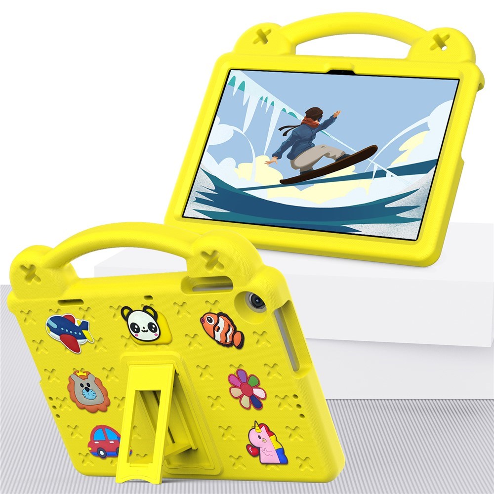 Lenovo Tab M10 (3. Gen) 10.1" (TB-328F/TB-328X) Barnedeksel m. Stativ og Håndholder - Gul
