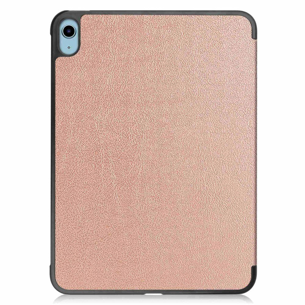 Apple iPad 11" (2025) / iPad 10.9" (2024/2022) Kunstskinn Flip Deksel m Stativ - Rose Gold