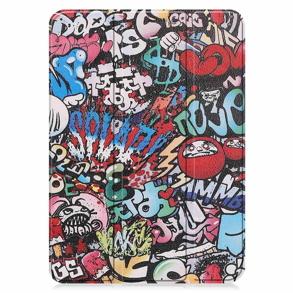 iPad 11" (2025) / iPad 10.9" (2024/2022) Tri-Fold Flip Deksel I Skinn - Graffiti