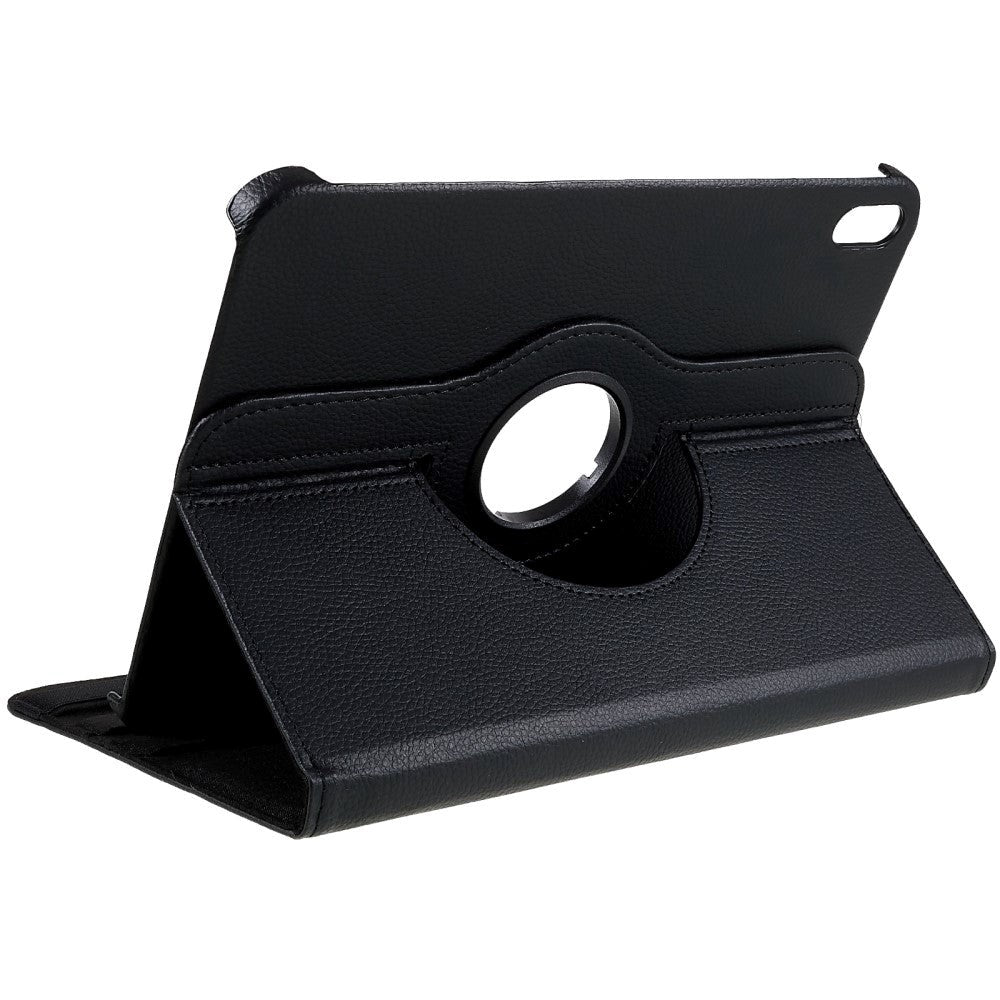 EIDERWOOD iPad 11" (2025) / iPad 10.9" (2024/2022) Klassisk Skinn Deksel m. 360⁰ Stativfunksjon - Svart