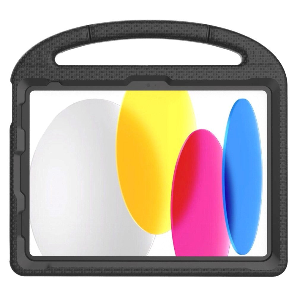 iPad 11" (2025) / iPad 10.9" (2024/2022) EVA Skum Barne Bakdeksel med Stativ - Svart