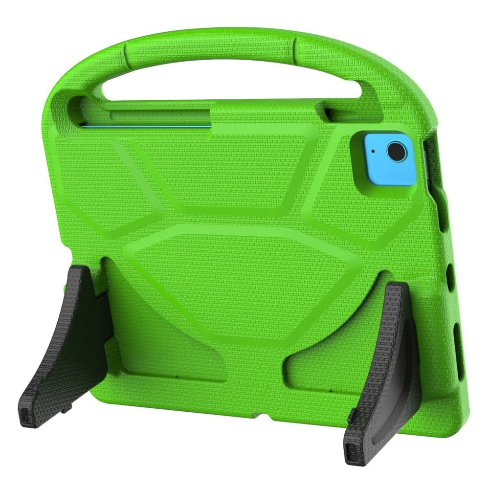 iPad 11" (2025) / iPad 10.9" (2024/2022) EVA Skum Barne Bakdeksel med Stativ - Grønn