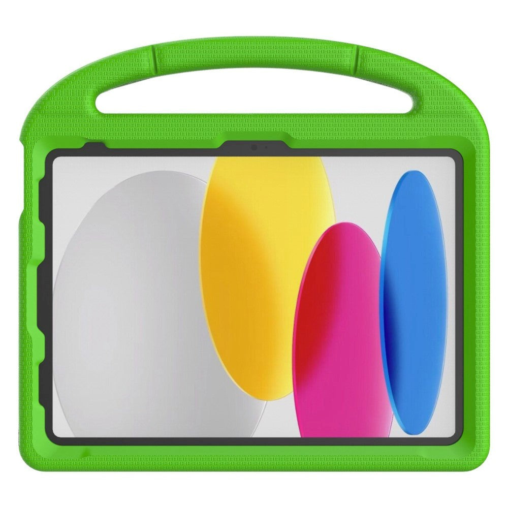 iPad 11" (2025) / iPad 10.9" (2024/2022) EVA Skum Barne Bakdeksel med Stativ - Grønn