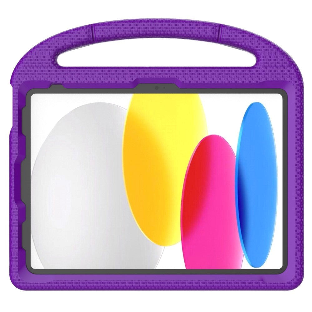 iPad 11" (2025) / iPad 10.9" (2024/2022) EVA Skum Barne Bakdeksel med Stativ - Lilla