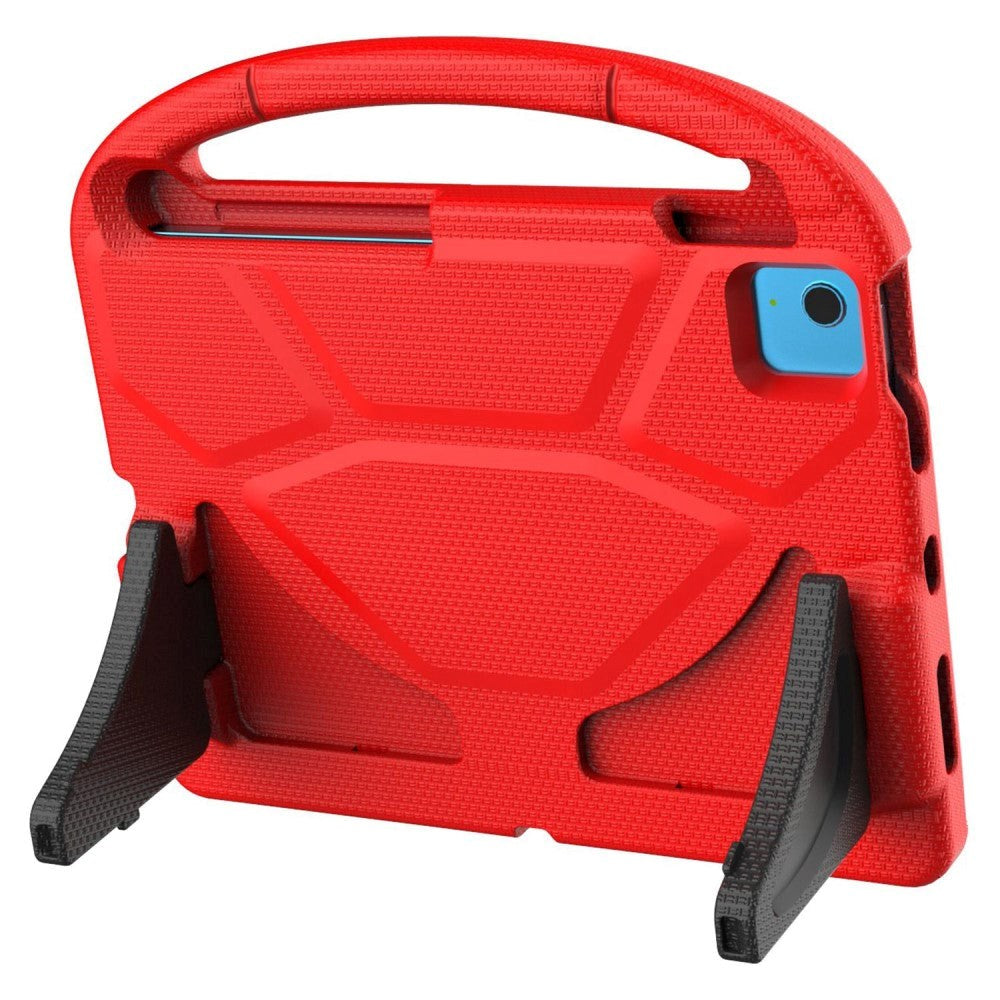 iPad 11" (2025) / iPad 10.9" (2024/2022) EVA Skum Barne Bakdeksel med Stativ - Rød