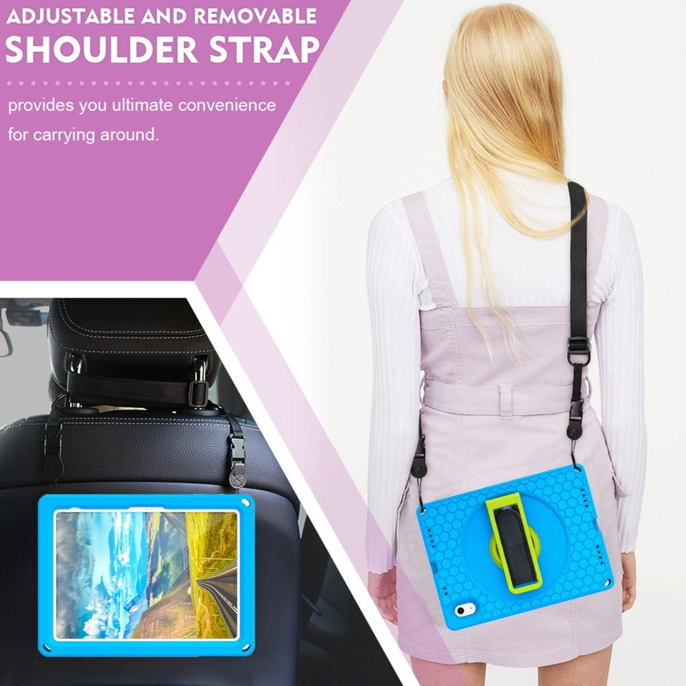 iPad 10,9" 2022 EVA Skum Deksel med Stativ & Håndholder - Blå