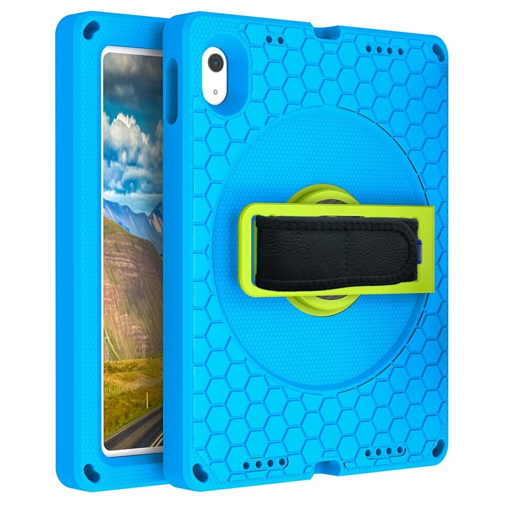 iPad 10,9" 2022 EVA Skum Deksel med Stativ & Håndholder - Blå