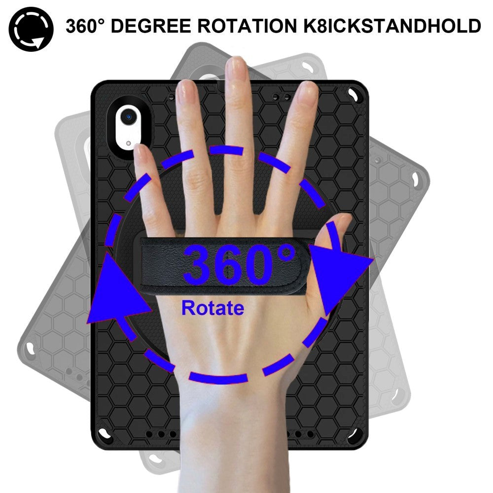 iPad 10,9" 2022 EVA Skum Deksel med Stativ & Håndholder - Svart