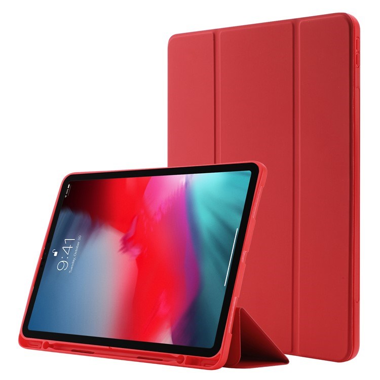 EIDERWOOD iPad Pro 11" (2022 / 2021 / 2020 / 2018) Tri-Fold Kunstskinn Flip Deksel – Rød