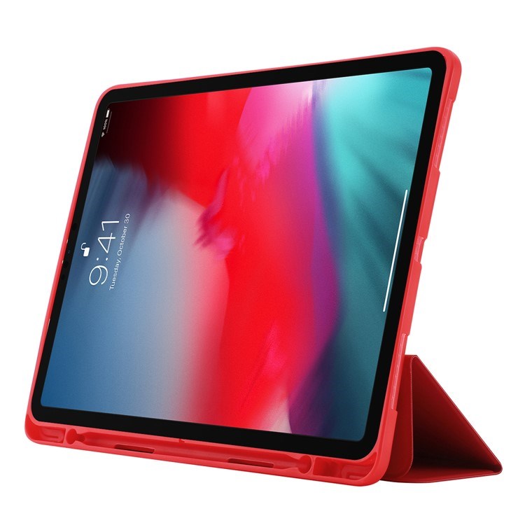 EIDERWOOD iPad Pro 11" (2022 / 2021 / 2020 / 2018) Tri-Fold Kunstskinn Flip Deksel – Rød