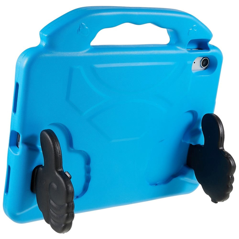 iPad 11" (2025) / iPad 10.9" (2024/2022) Barnedeksel - Thumb Kickstand Bakdeksel - Blå