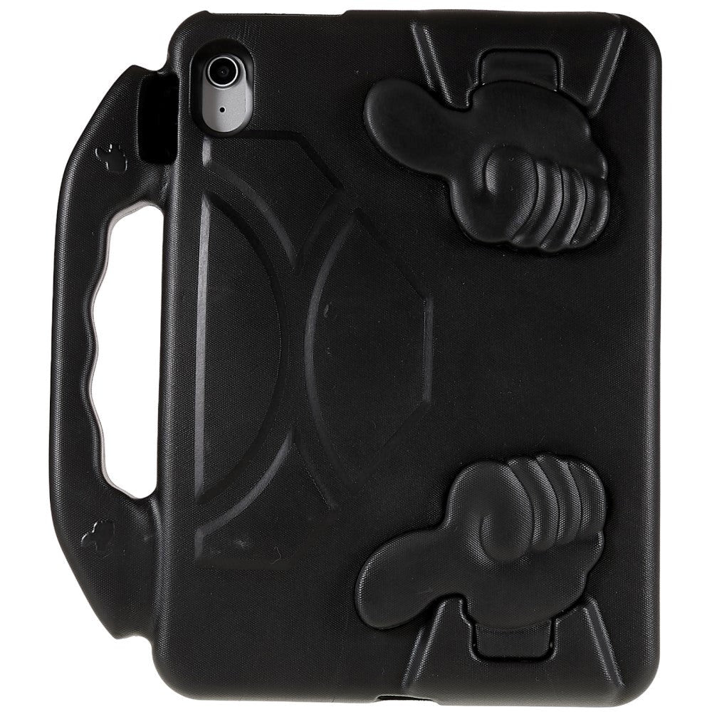 iPad 11" (2025) / iPad 10.9" (2024/2022) Barnedeksel - Thumb Kickstand Bakdeksel - Svart