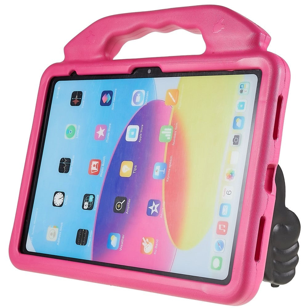 iPad 11" (2025) / iPad 10.9" (2024/2022) Barnedeksel - Thumb Kickstand Bakdeksel - Rosa