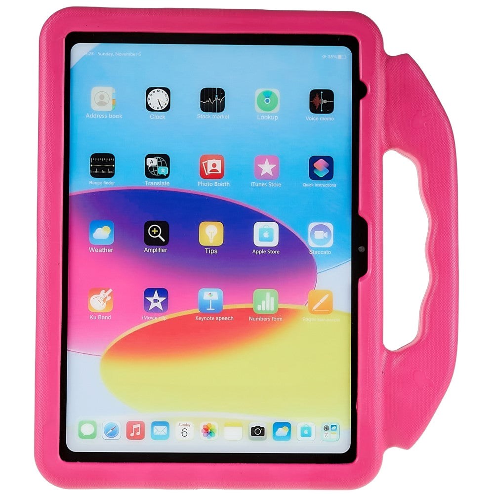 iPad 11" (2025) / iPad 10.9" (2024/2022) Barnedeksel - Thumb Kickstand Bakdeksel - Rosa