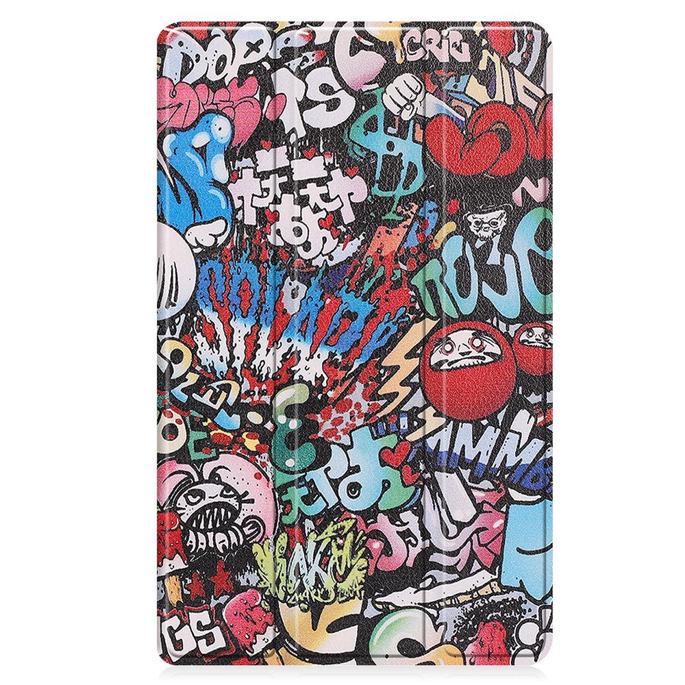 EIDERWOOD Lenovo Tab M8 (4. Gen.) Tri-Fold Kunstskinn Flip Deksel m. Mønster - Graffiti