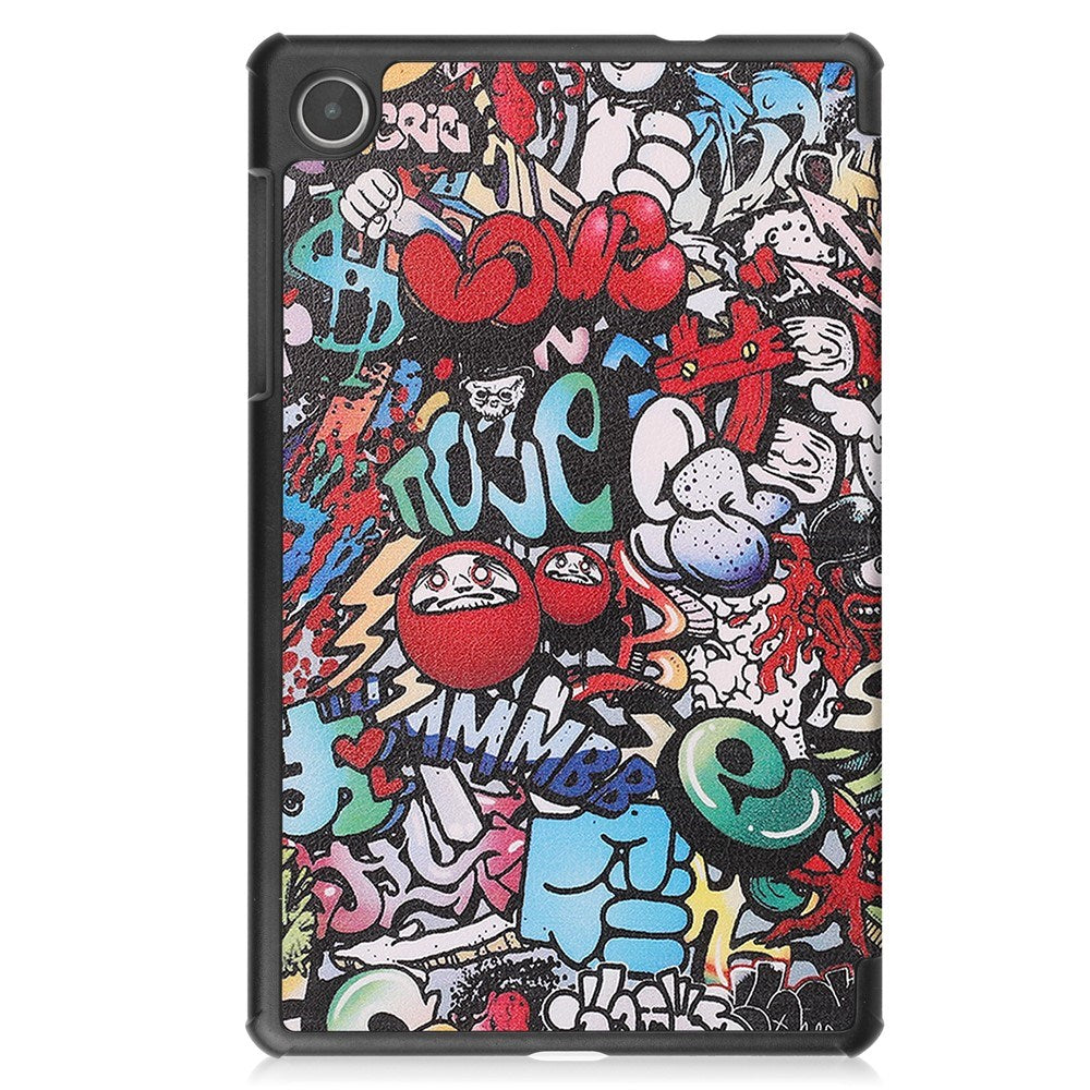 EIDERWOOD Lenovo Tab M8 (4. Gen.) Tri-Fold Kunstskinn Flip Deksel m. Mønster - Graffiti