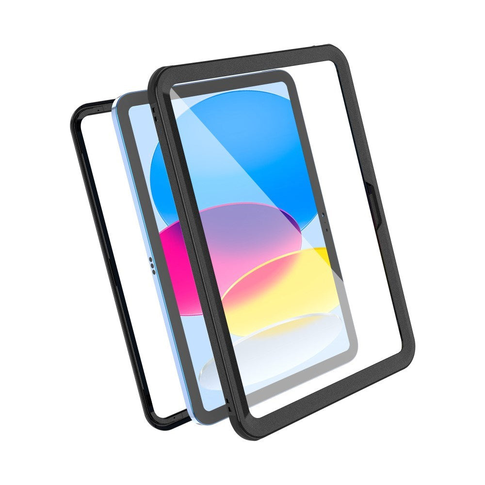 iPad 11" (2025) / iPad 10.9" (2024/2022) Vanntett Håndverkerdeksel med Skjermbeskytter - Gjennomsiktig / Svart
