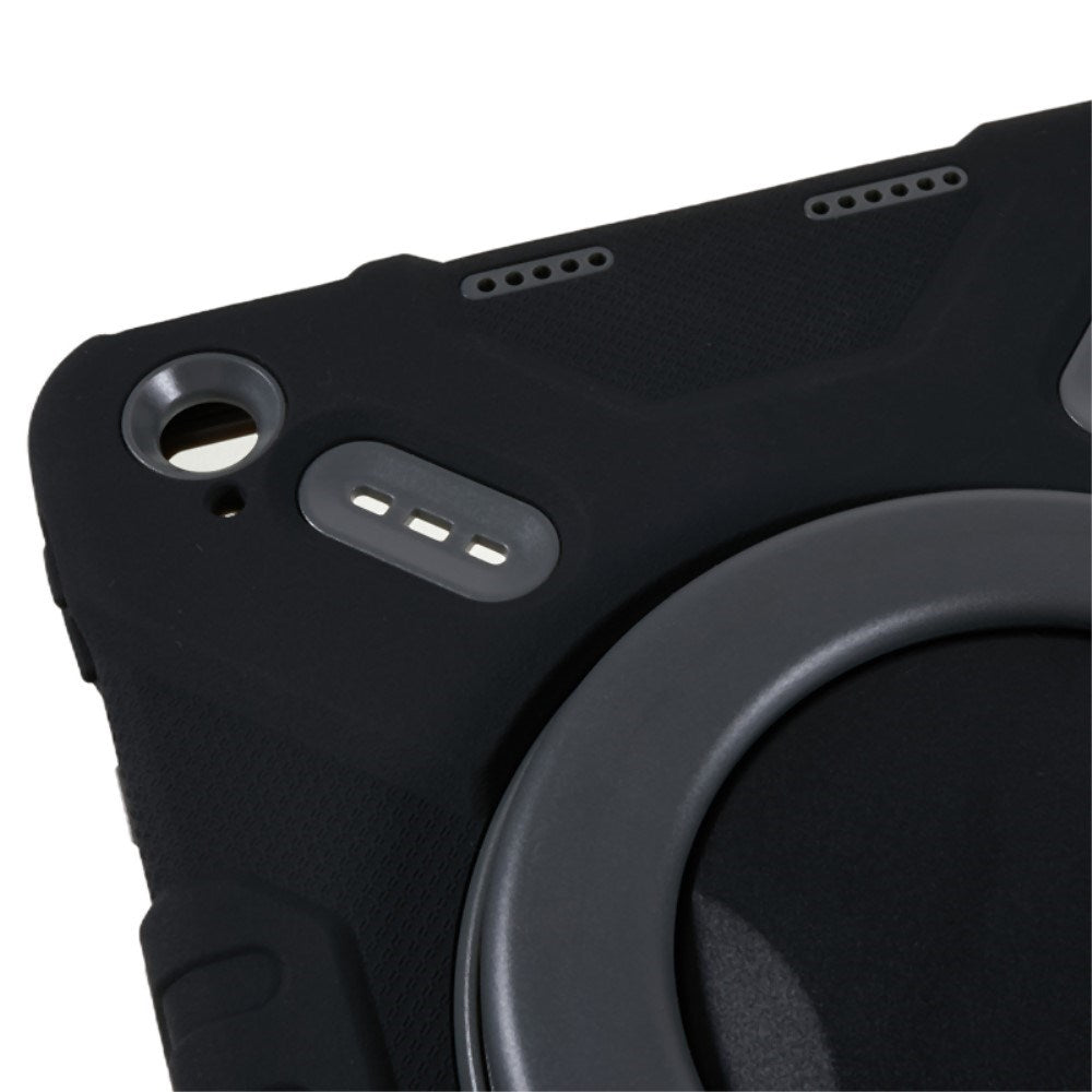 Pepkoo iPad 11" (2025) / 10.9" (2024 / 2022) Barnedeksel med Roterbart Stativ - Svart