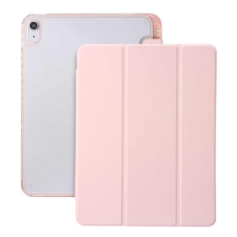 EIDERWOOD iPad 11" (2025) / iPad 10.9" (2024/2022) Tri-Fold Kunst Skinn Deksel med Apple Pencil Holder - Rosa