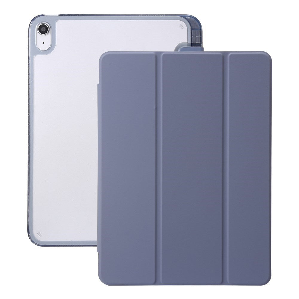 EIDERWOOD iPad 11" (2025) / iPad 10.9" (2024/2022) Tri-Fold Kunst Skinn Deksel med Apple Pencil Holder - Lilla