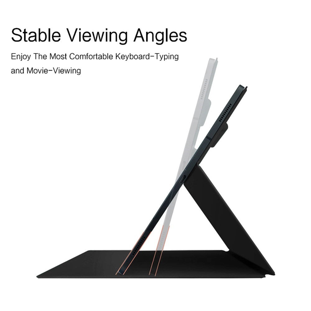 EIDERWOOD Samsung Galaxy Tab S8 / S7 Kunstskinn Flip Deksel m. Penne Holder - Svart