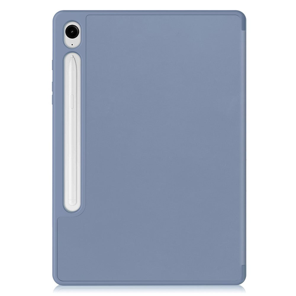 Samsung Galaxy Tab S10 FE / S9 FE Magnetisk Tri-Fold Skinn Deksel m. Stativfunksjon - Lilla