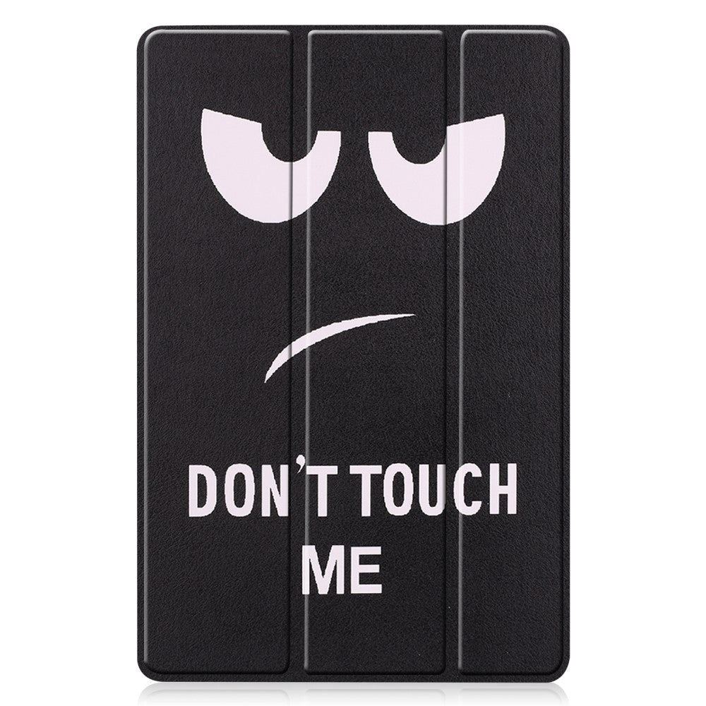 Samsung Galaxy Tab S10 FE / S9 FE Tri-Fold Deksel i Kunstskinn med Penneholder - "Don't Touch Me"