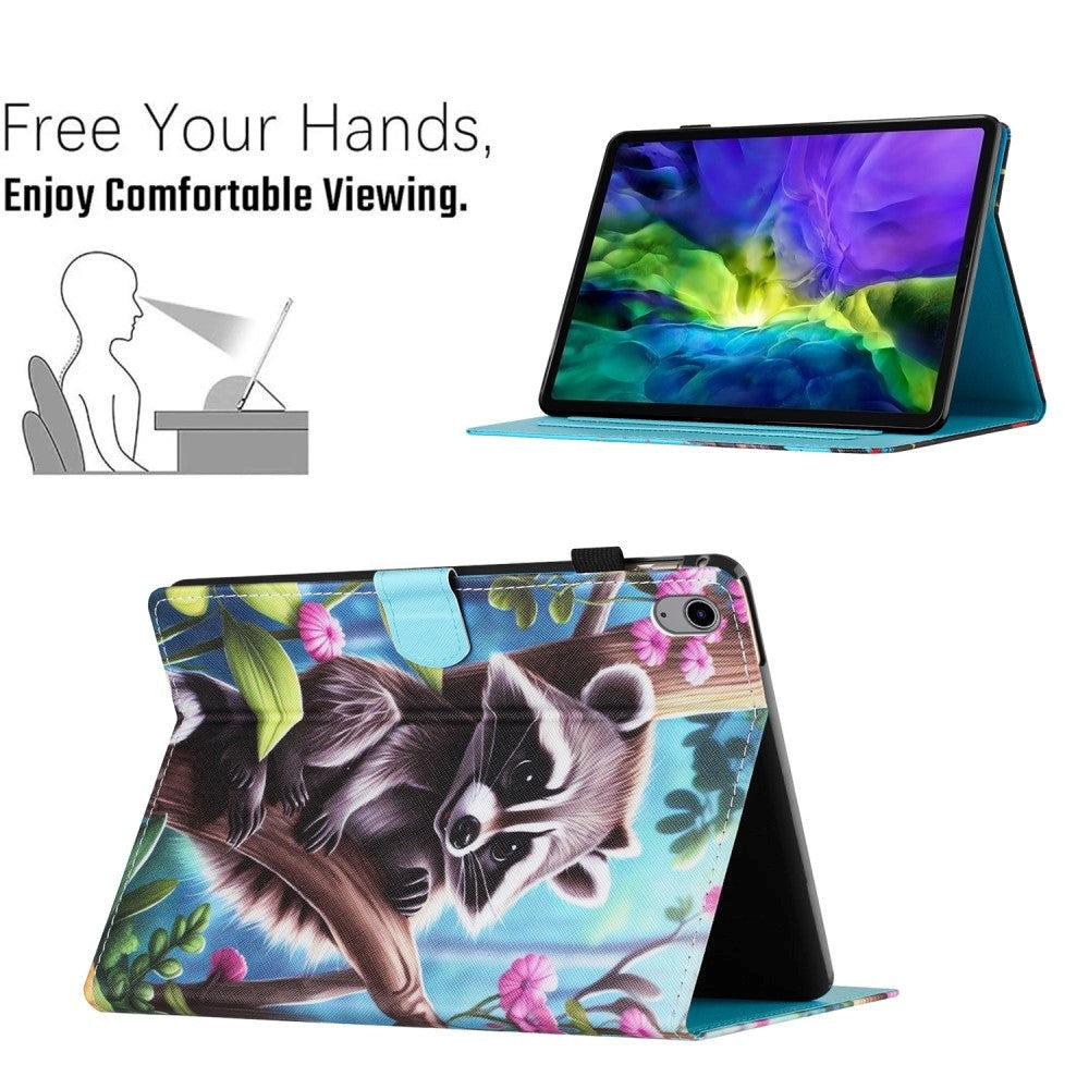 iPad 11" (2025) / iPad 10.9" (2024/2022) Kunstskinn Deksel m. Stativfunksjoner & Kortholder - Vaskebjørn