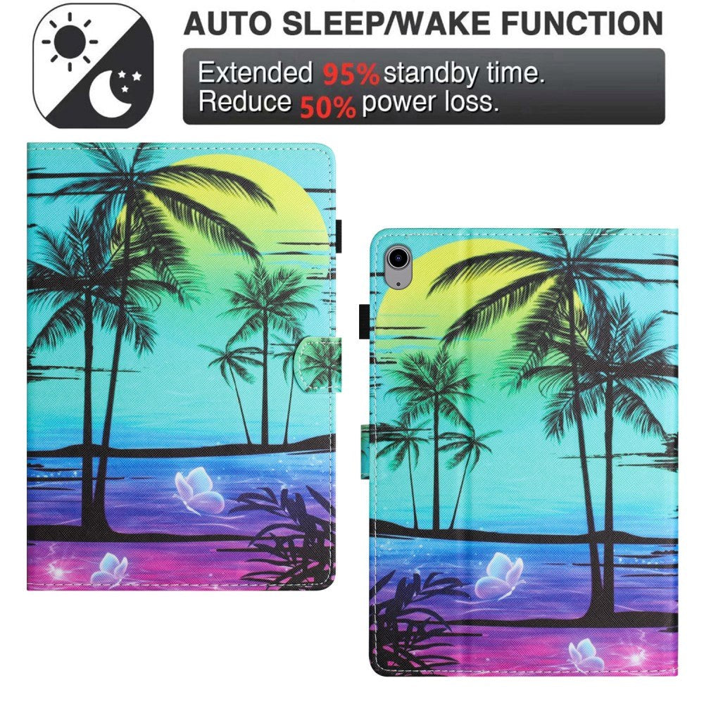 iPad 11" (2025) / iPad 10.9" (2024/2022) Kunstskinn Deksel m. Stativfunksjoner & Kortholder - Palmer