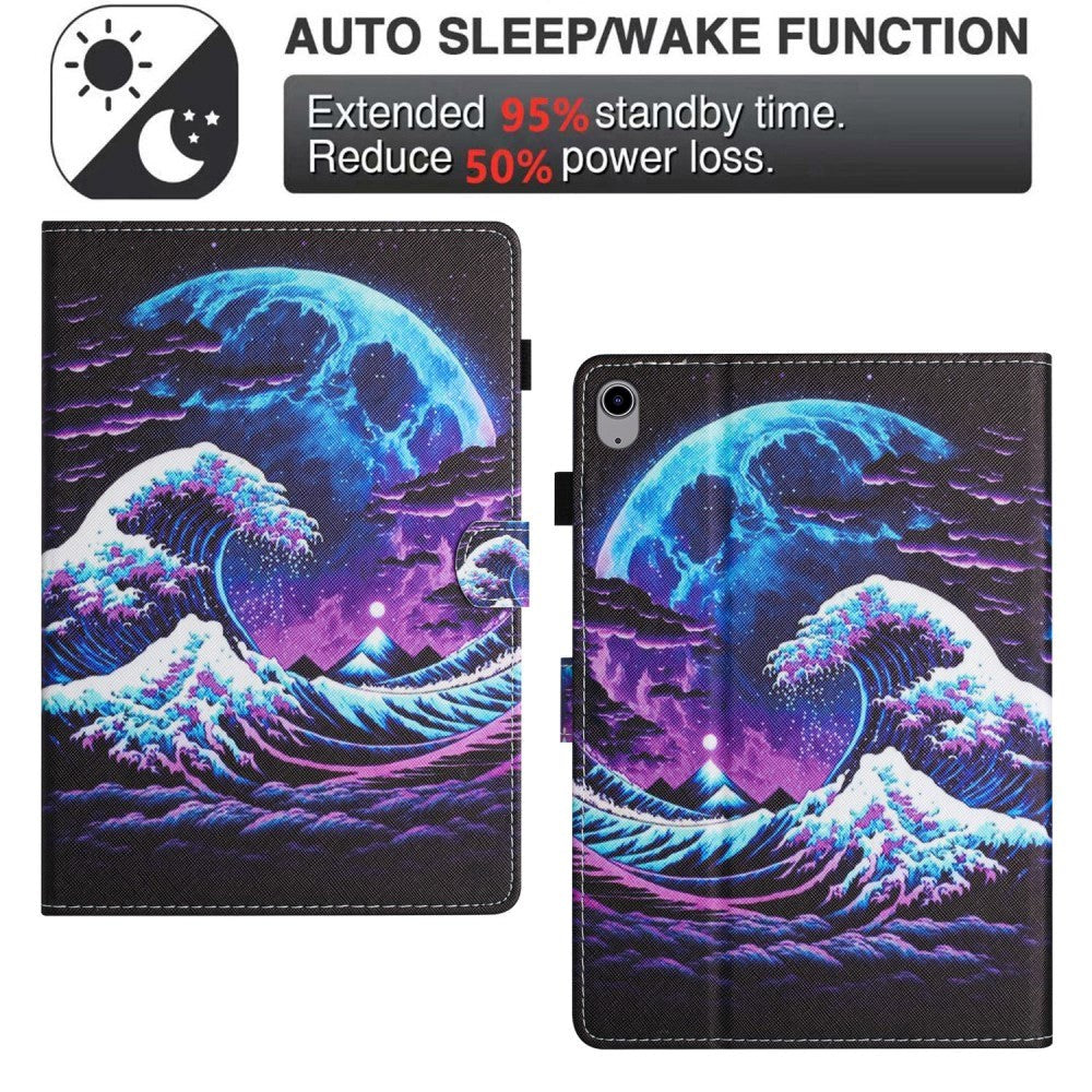 iPad 11" (2025) / iPad 10.9" (2024/2022) Kunstskinn Deksel m. Stativfunksjoner & Kortholder - Bøgler