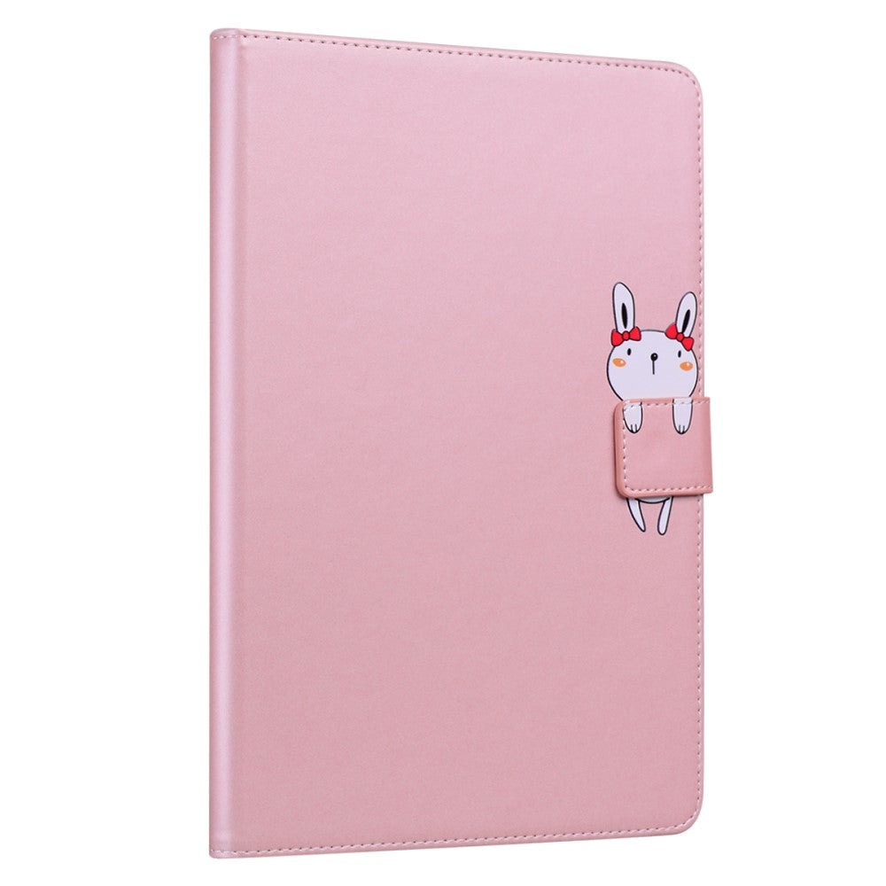 iPad 11" (2025) / iPad 10.9" (2024/2022) Flip Deksel i Skinn med Dyremotiv - Rosa