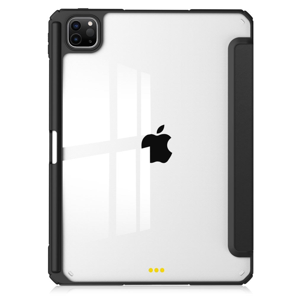 EIDERWOOD iPad Pro 11" (2025 / 2024) Hybrid Flip Deksel med Pennholder - Svart og Gjennomsiktig