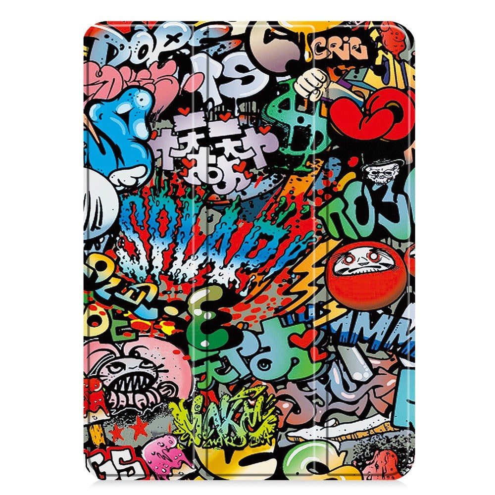 EIDERWOOD iPad Pro 11" (2025 / 2024) Tri-Fold Deksel i Kunstskinn med Sleep-Funksjon - Graffiti