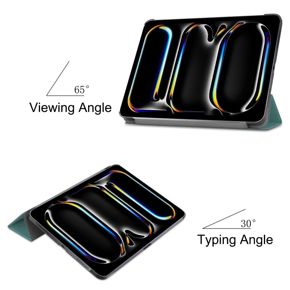 EIDERWOOD iPad Pro 11" (2025 / 2024) Tri-Fold Skinn Flip Deksel - Grønn