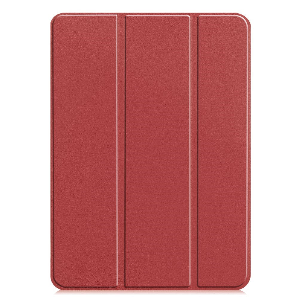 EIDERWOOD iPad Pro 11" (2025 / 2024) Tri-Fold Skinn Flip Deksel - Vinrød