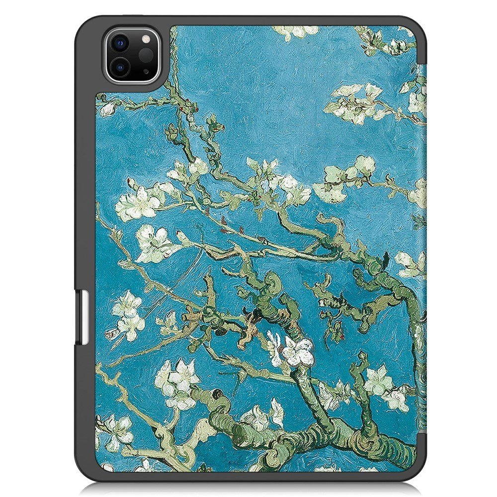 EIDERWOOD iPad Pro 11" (2025 / 2024) Tri-Fold Kunstskinn Flip Deksel m. Våkne / Sove Funksjon - Blomster