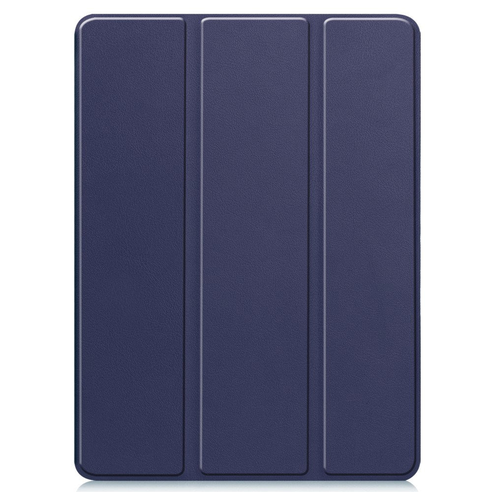 EIDERWOOD iPad Pro 11" (2025 / 2024) Tri-Fold Kunst Skinn Deksel med Apple Pencil Holder - Blå
