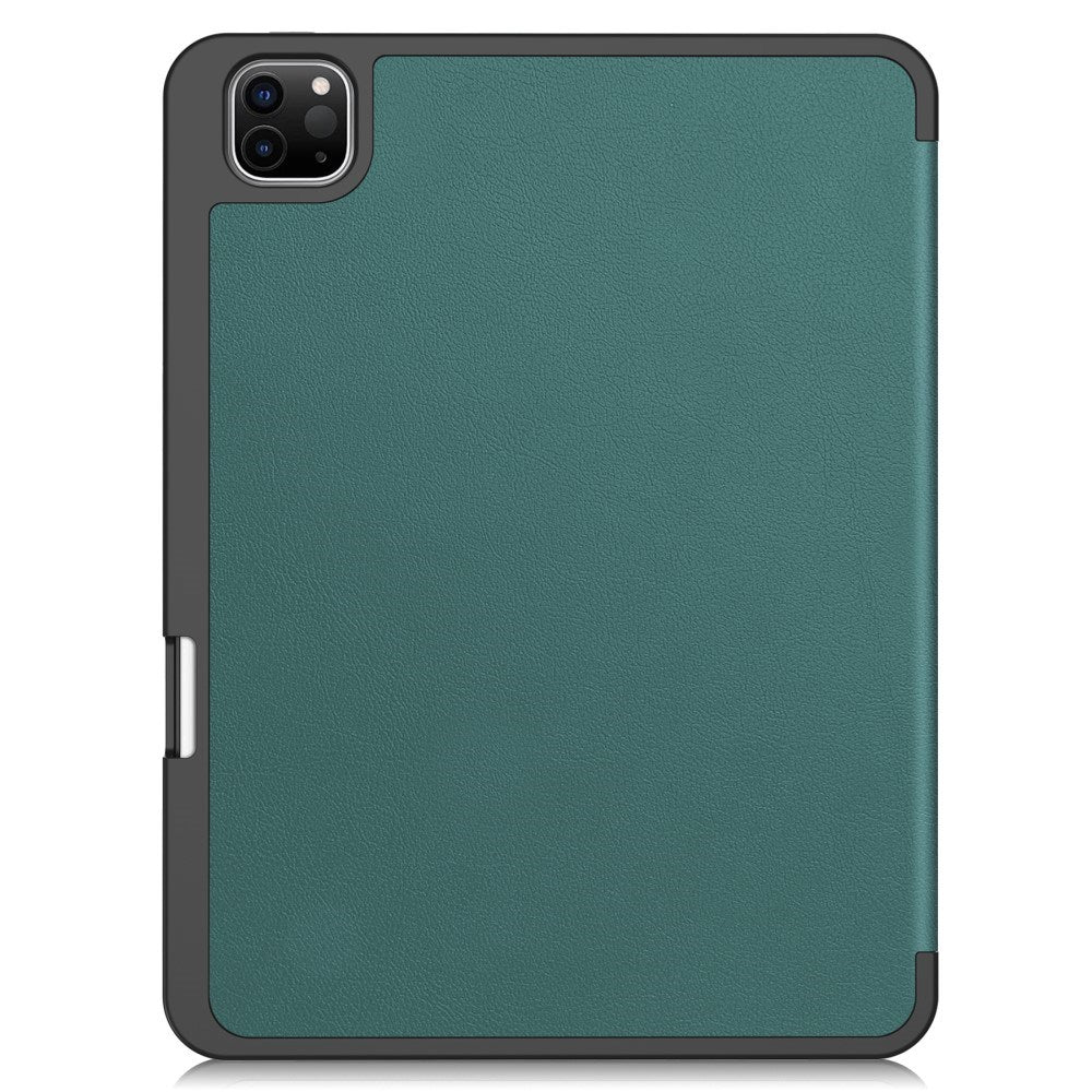 EIDERWOOD iPad Pro 11" (2025 / 2024) Tri-Fold Kunst Skinn Deksel med Apple Pencil Holder - Grønn