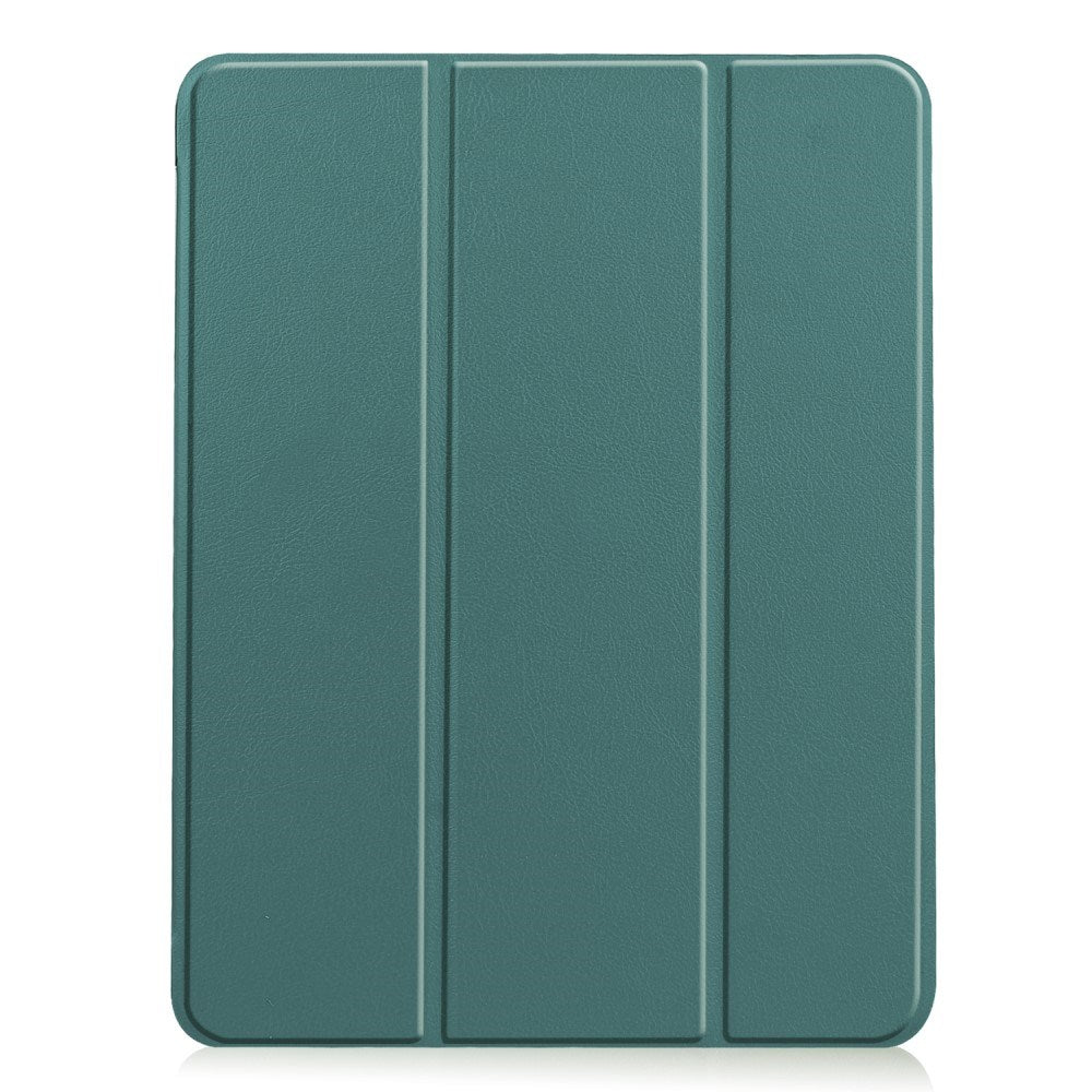EIDERWOOD iPad Air 11" (2025 / 2024) Litchi Tri-Fold Skinn Deksel med Apple Pencil Holder - Grønn